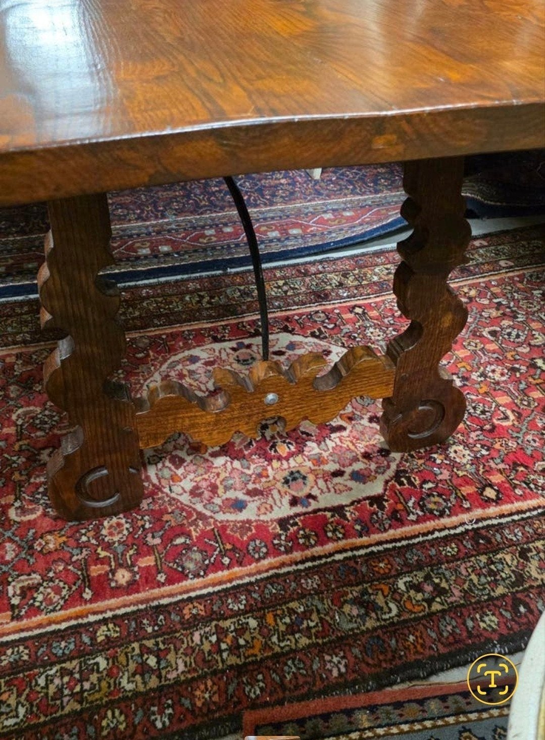 antieke Spaanse eetkamertafel 230 cm, Ophalen