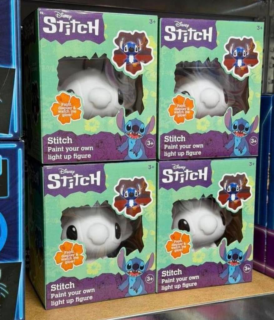 Disney - Stitch Schilder je eigen Lampje lamp schilderen set, Beeldje of Figuurtje, Nieuw, Ophalen of Verzenden, H