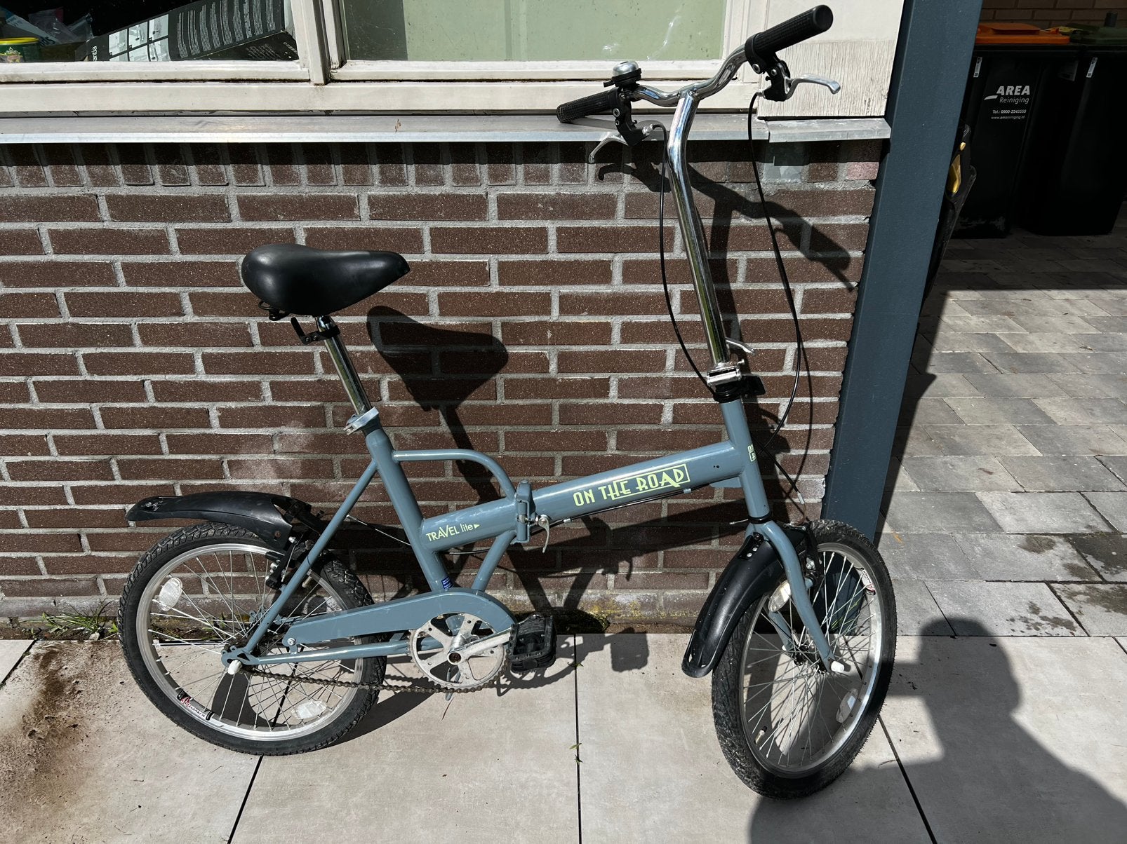 On the road travel lite vouwfiets, Gebruikt, Velgrem, 14 tot 16 inch, Totaal opvouwbaar
