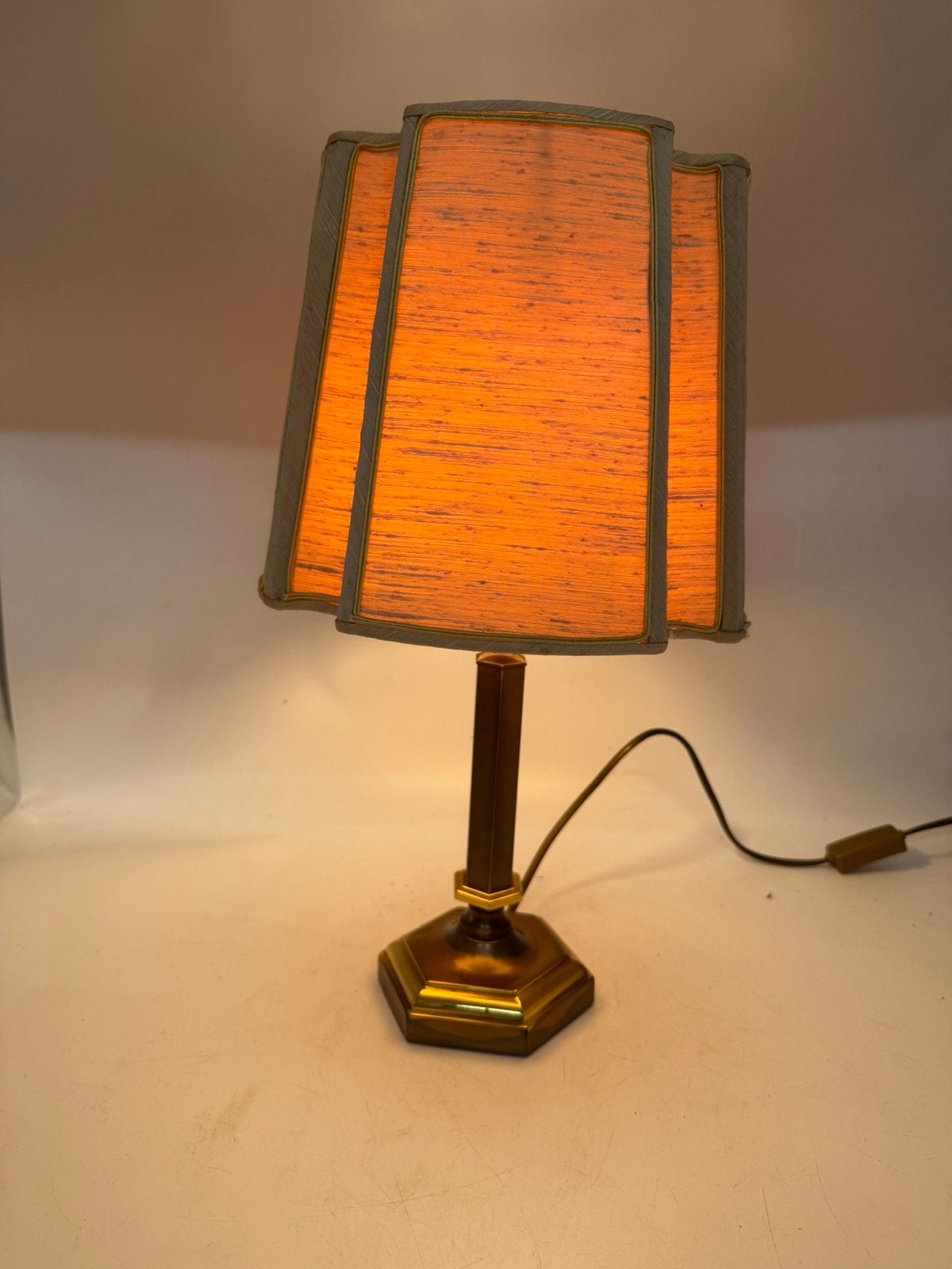 Vintage Herda Messing/Brons Kolomlamp |, Ophalen of Verzenden
