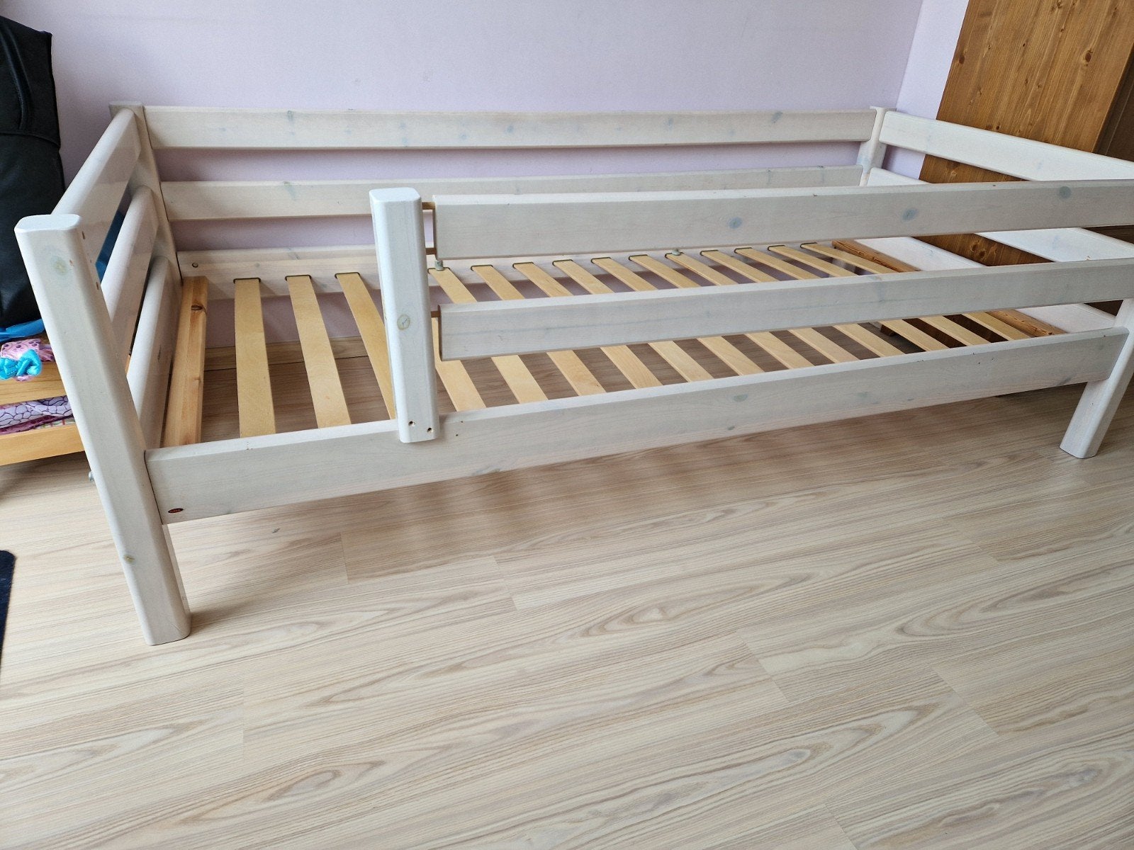 Stevig Flexa bed met lattenbodem en IKEA Malvik mat, Ophalen, Stevig (originele Flexa stijl), 90 cm, Eenpersoons