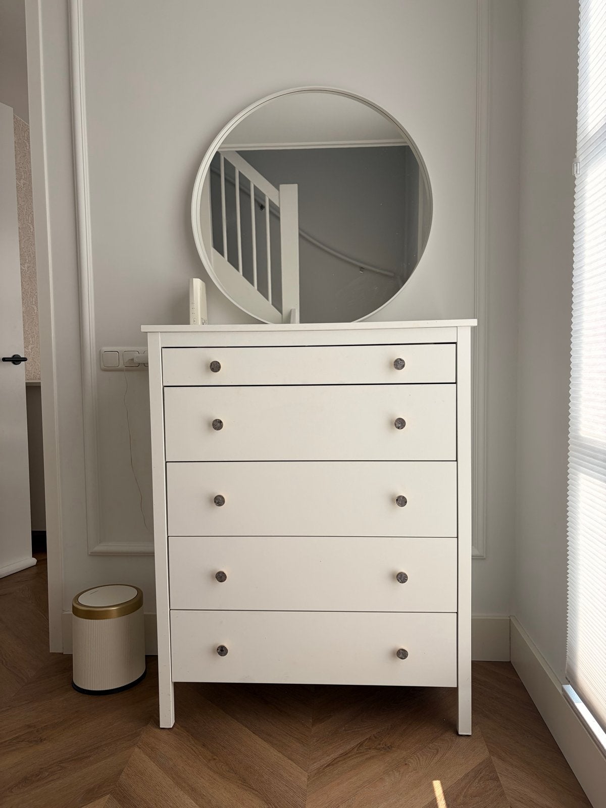 IKEA kast met Stockholm spiegel, Ophalen, Gebruikt, 5 laden of meer, 100 tot 150 cm