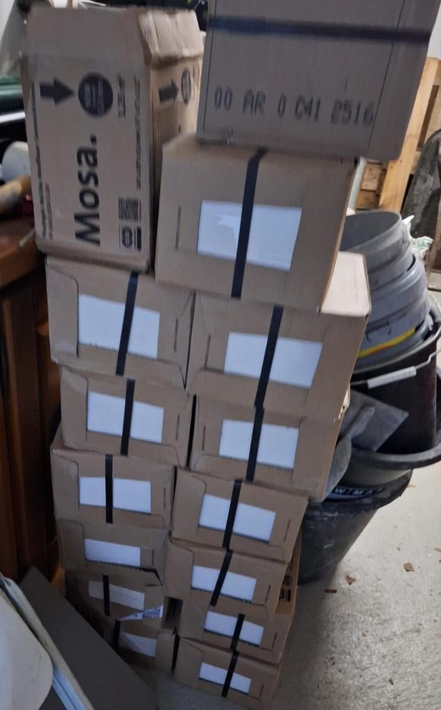 18 m2 Mosa wandtegels glans wit 15x20, Ophalen of Verzenden, Nieuw, Bakstenen