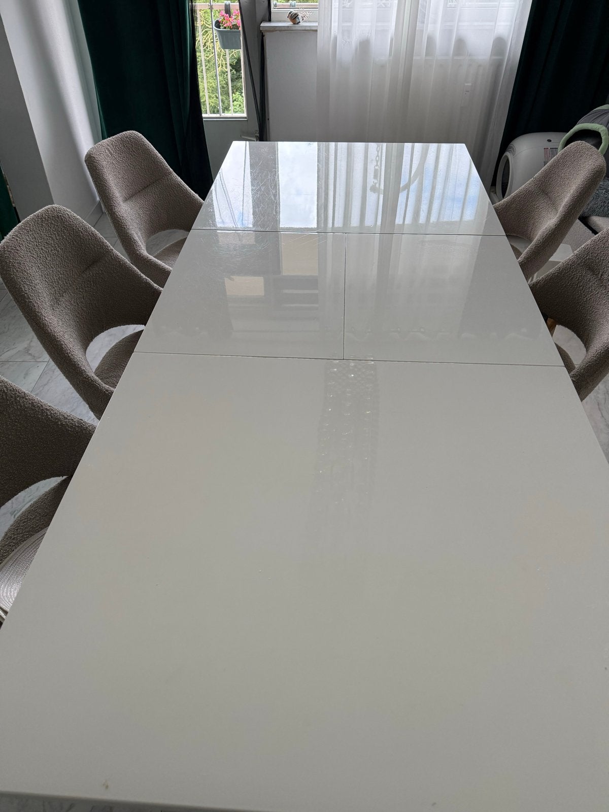 Eettafel voor 6 personen - 190x90 (uitschuifbaar tot 150), Ophalen, Overige materialen, Gebruikt, Vierkant