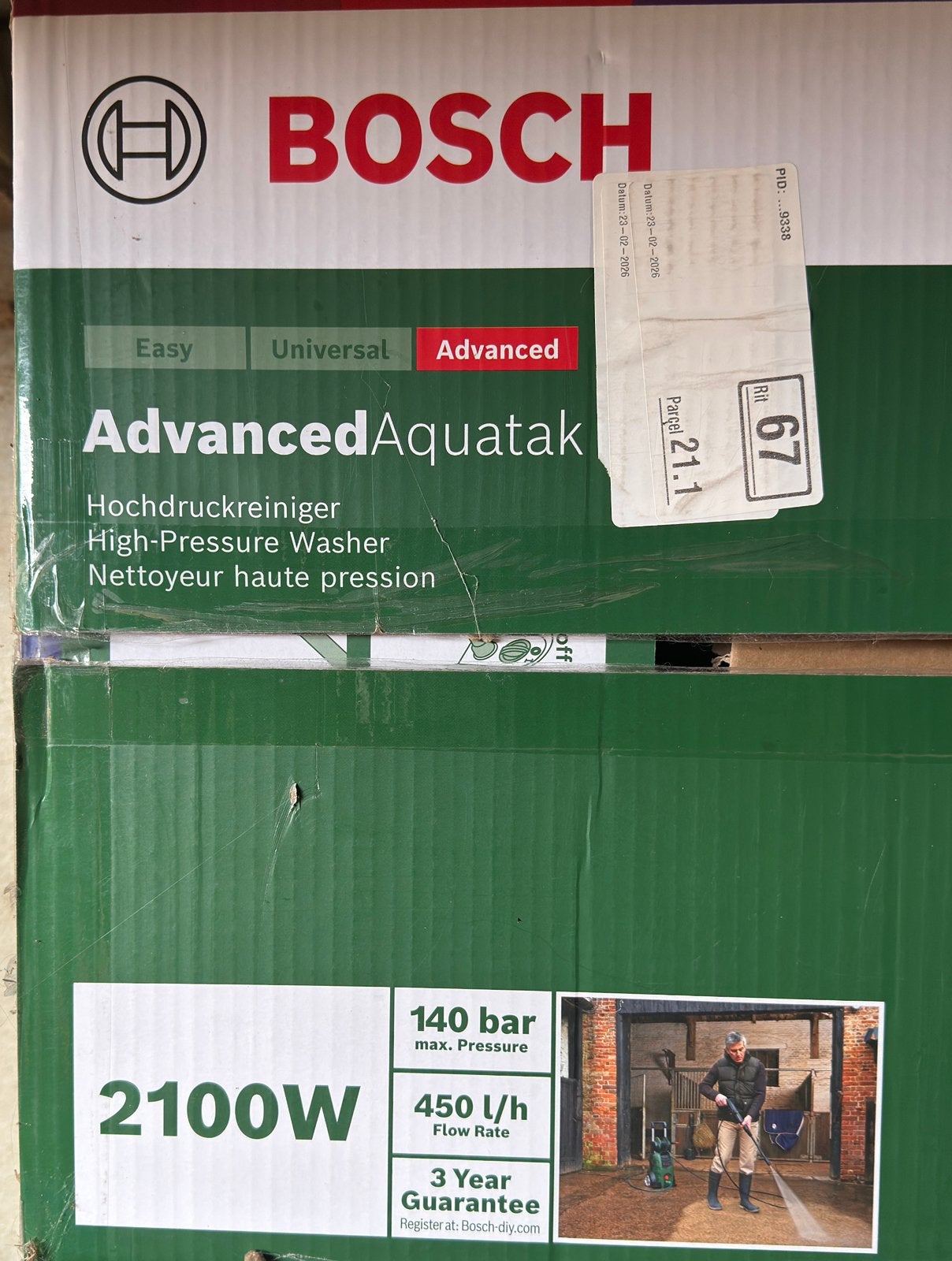Bosch hogedruk aquatak 140 advanced, Tuin en Terras, Ophalen, Nieuw, Elektrisch, Met regelbare waterdruk
