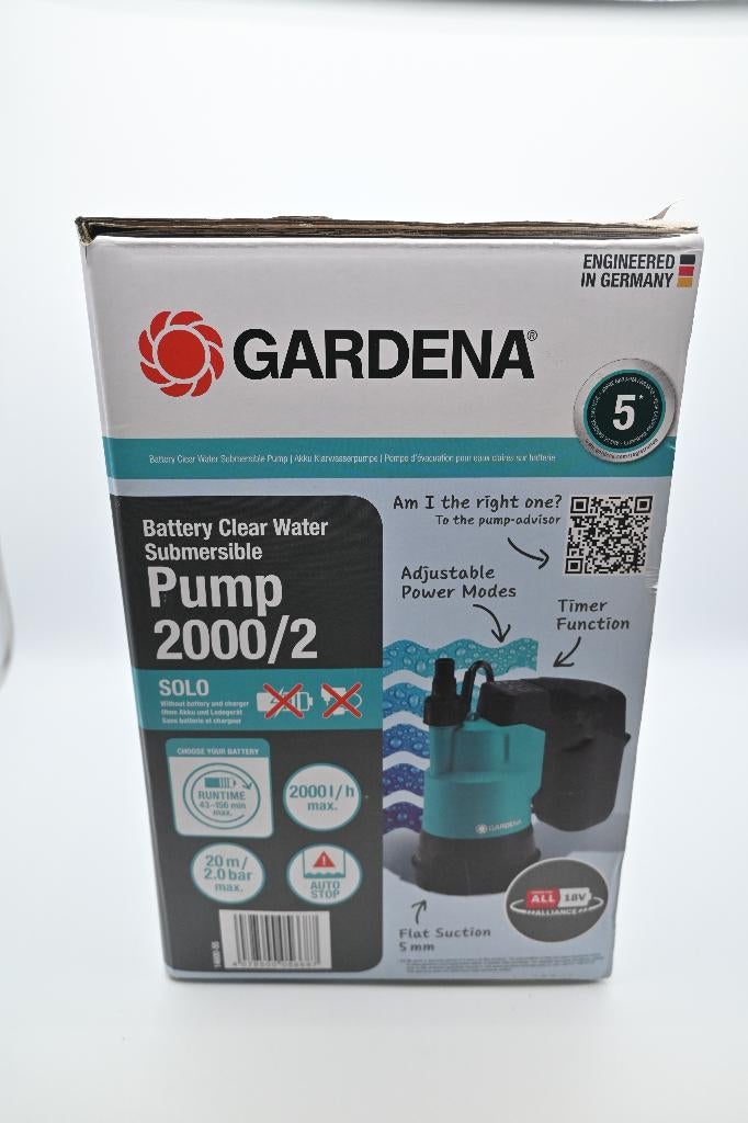 Gardena Accu Dompelpomp (NIEUW) zonder accu, Tuin en Terras, Waterpompen, Dompelpomp, ., Accu, Nieuw