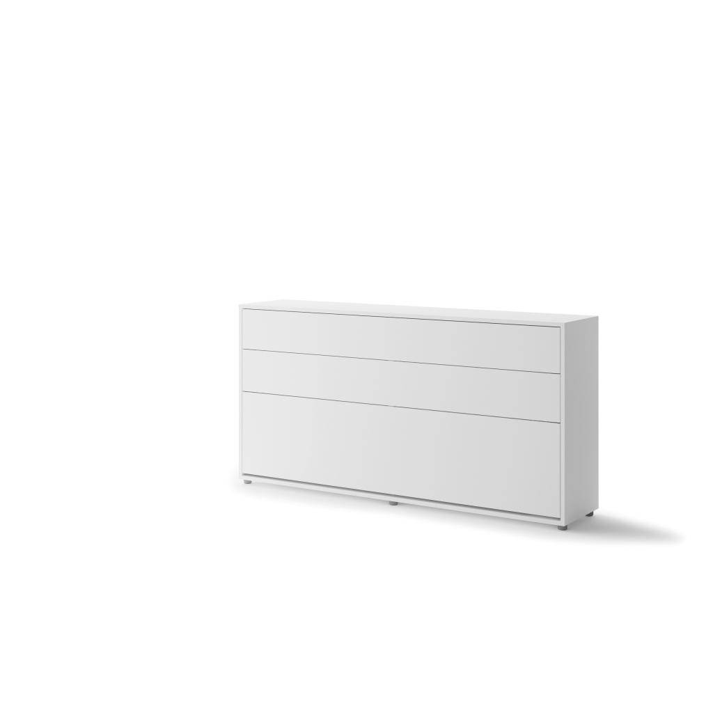 Concept opklapbed horizontaal - 90x200 - Wit, Niet ingevuld, Niet ingevuld, Niet ingevuld
