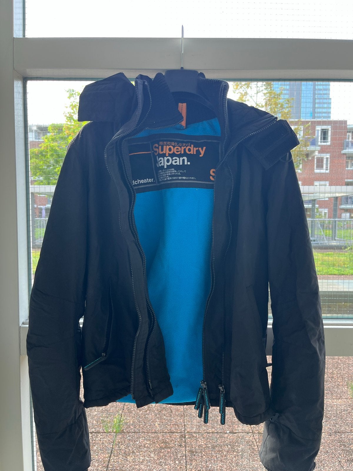Superdry Windcheater Jas Zwart Maat S, Ophalen of Verzenden, Zo goed als nieuw, Maat 36 (S), Zwart