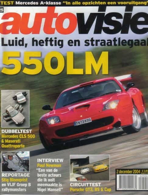 Autovisie 25 2004 : Porsche 911 GT3 - Ferrari 550 - Volvo T5, Ophalen of Verzenden, Gelezen, Algemeen