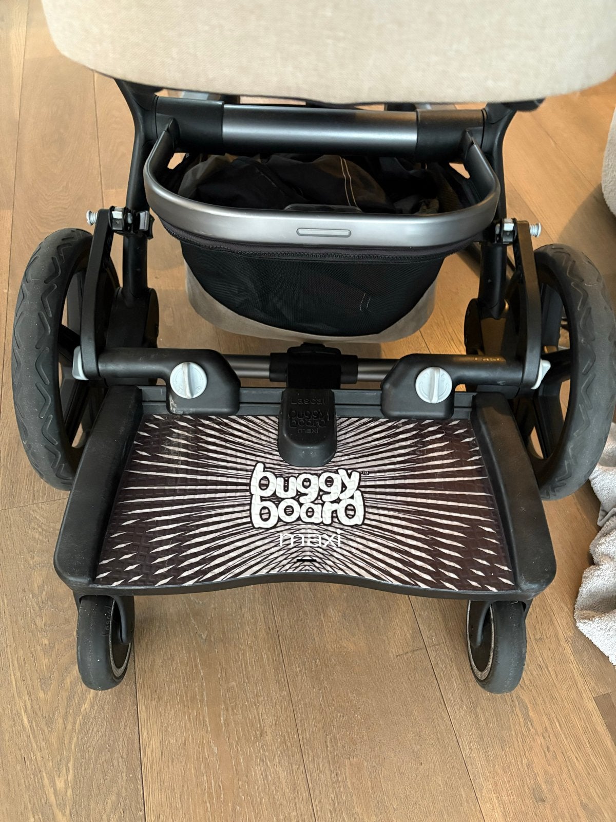 Lascal BuggyBoard Maxi + Saddle zitje – compleet, Ophalen of Verzenden, Gebruikt, Overige merken