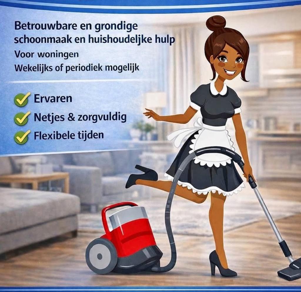 Huishoudelijke hulp aangeboden, Vacatures, Vacatures | Schoonmaak en Facilitaire diensten, Vanaf 10 jaar, Overige vormen