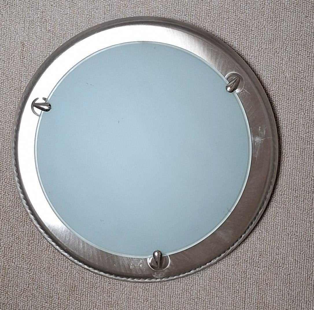 Plafonnière met melkglas - diameter 30 cm, Ophalen, Glas, Plafondlamp