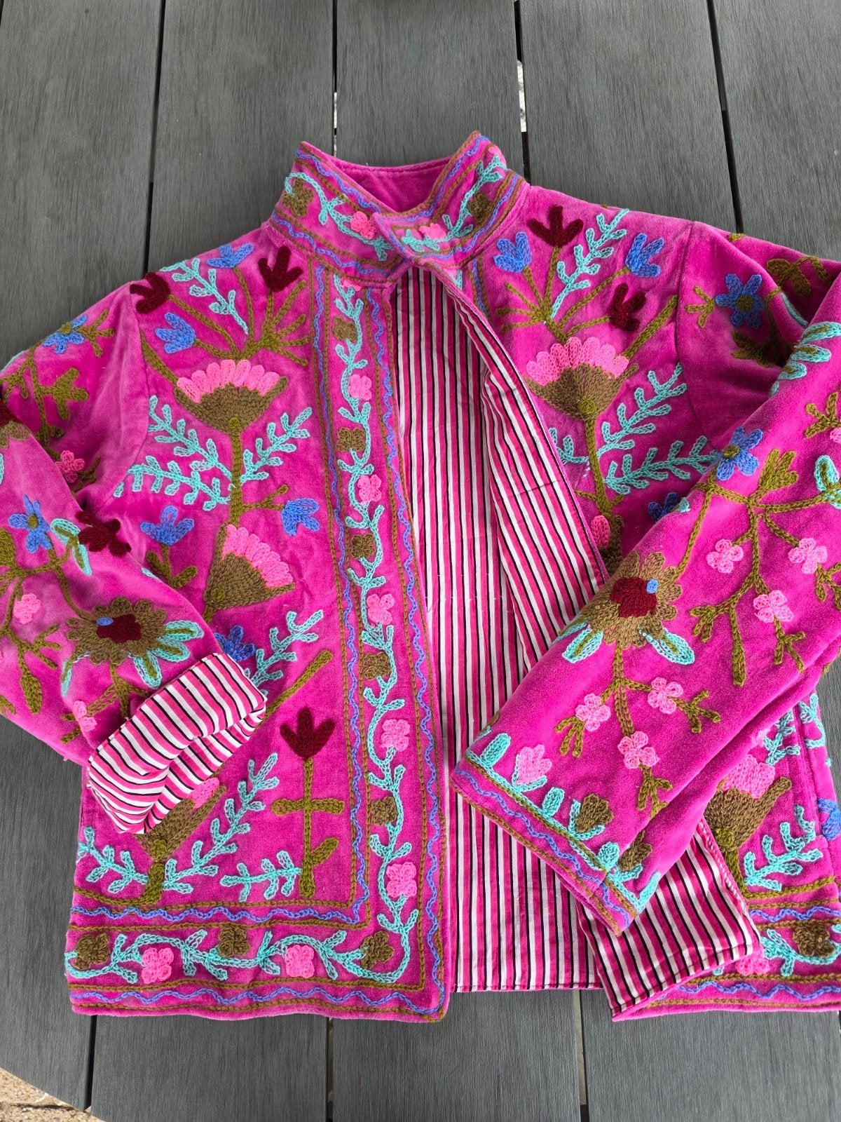 Rose Ibiza boho jas 38, Kleding | Dames, Jassen | Winter, Ophalen of Verzenden, Nieuw, Maat 38/40 (M), Roze