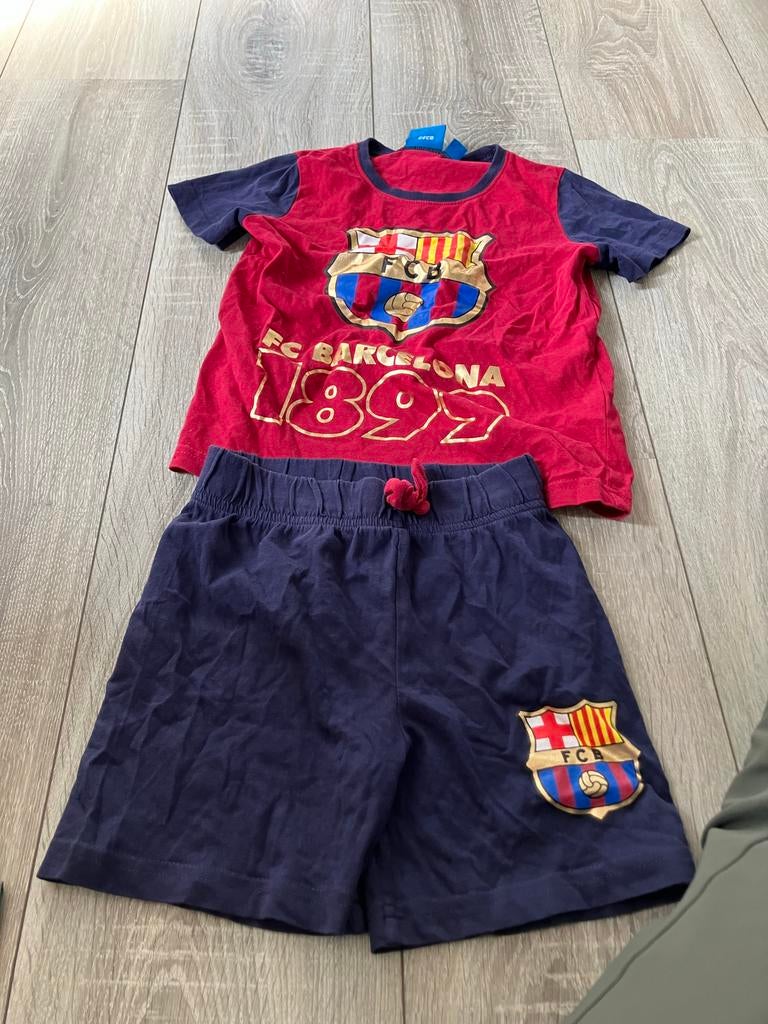 FC Barcelona pyjama Maat 110, Ophalen of Verzenden, Gebruikt, Jongen, Nacht- of Onderkleding