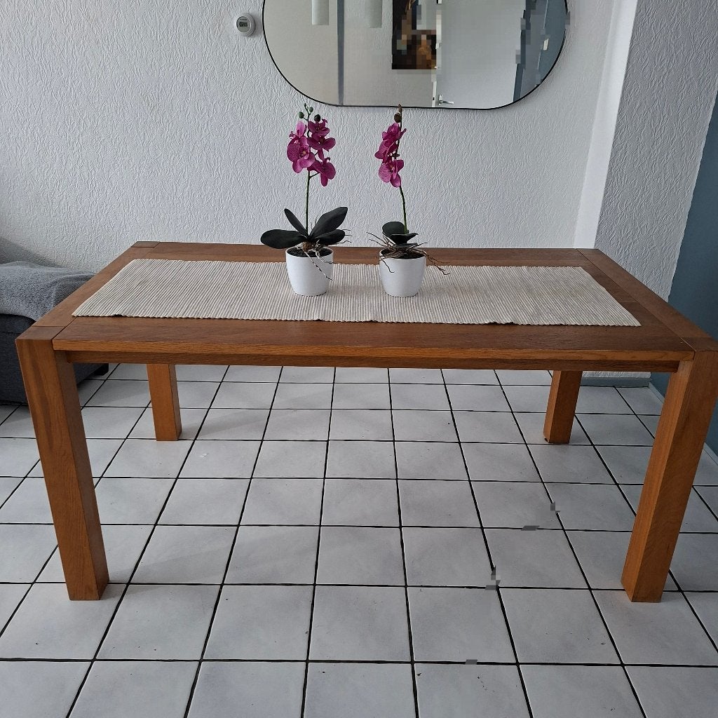 Eettafel 160x90, Huis en Inrichting, Tafels | Eettafels, Ophalen, Gebruikt, 50 tot 100 cm, Vijf personen of meer