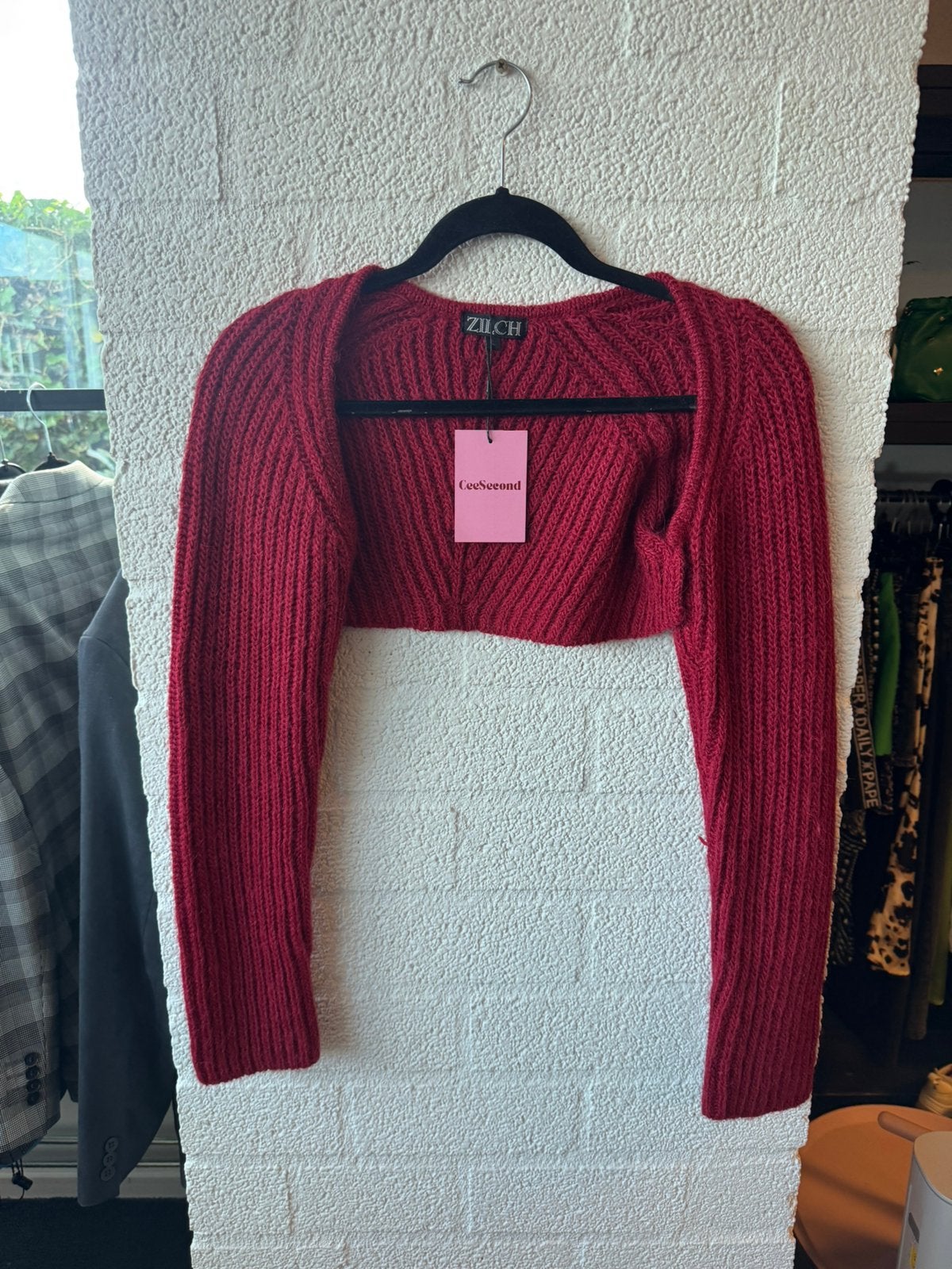 ZILCH bolero vestje rood maat m/l, Ophalen of Verzenden, Zo goed als nieuw, Maat 38/40 (M), Rood