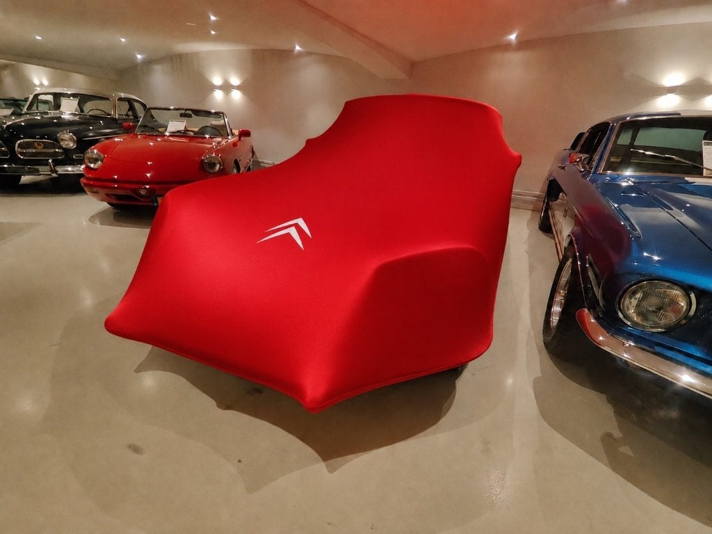 Citroën DS indoor autohoes rood met Citroën logo, Info@citroen.com, Parijs 1, Ophalen of Verzenden, Zo goed als nieuw