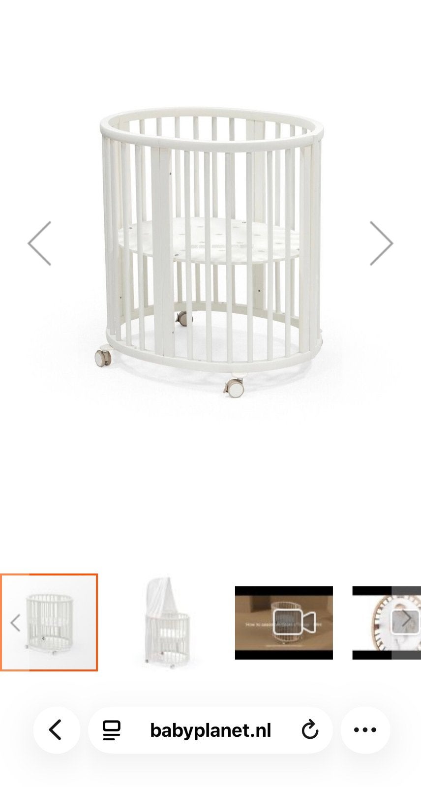 Stokke mini V3 wieg, Kinderen en Baby's, Ophalen, Zo goed als nieuw, Wieg