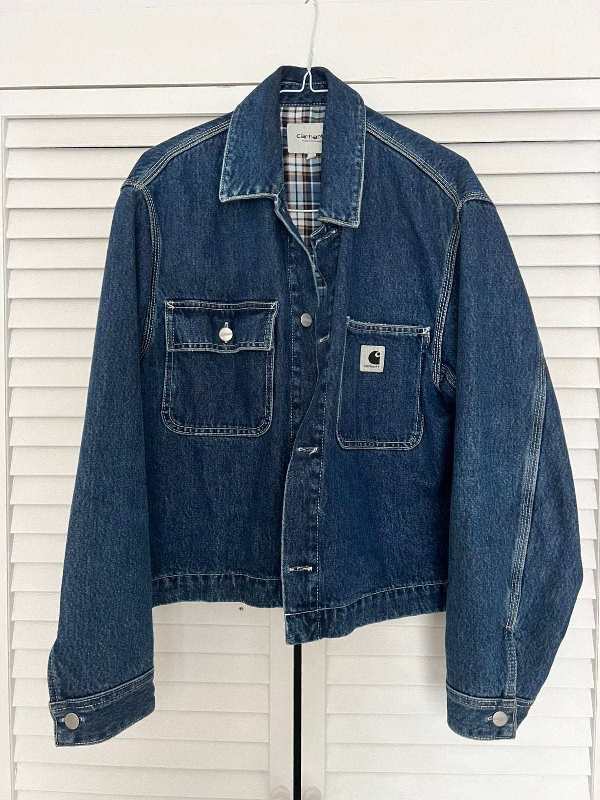 Carhartt denim jack, Ophalen of Verzenden, Zo goed als nieuw, Blauw