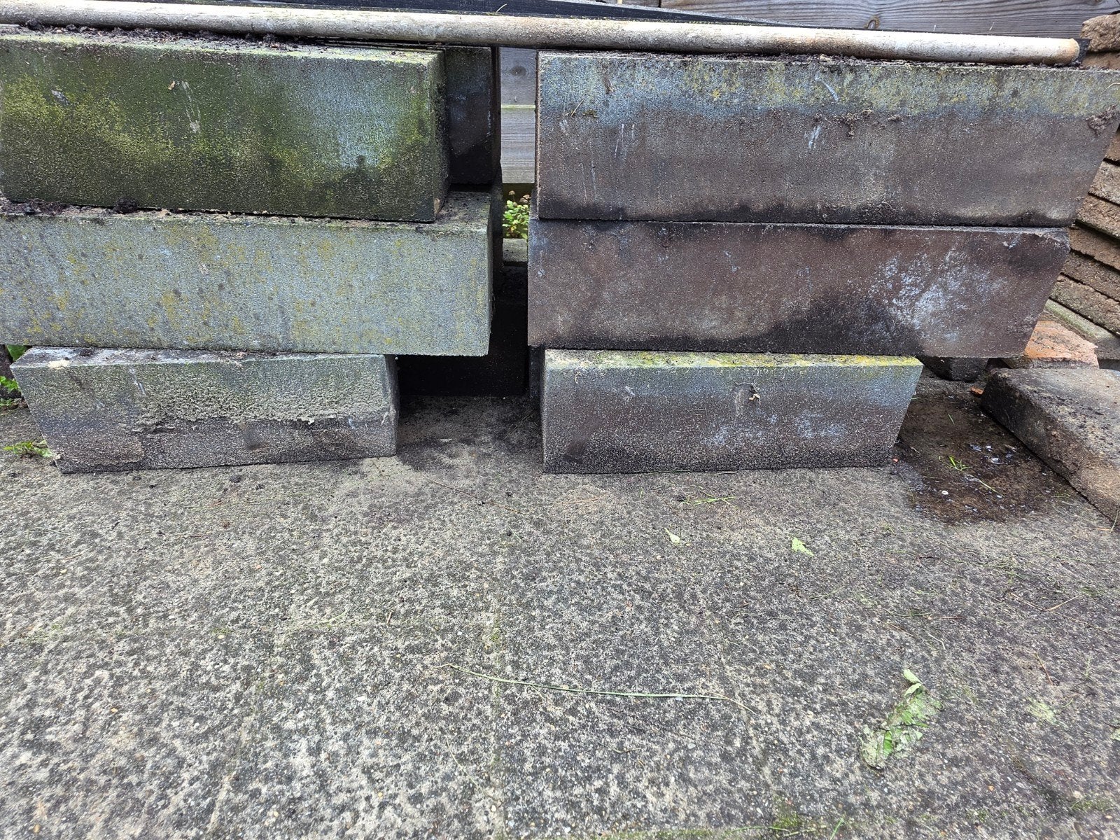 beton stapelblokken in verschillende afmetingen (16 stuks), Tuin en Terras, Ophalen, Gebruikt