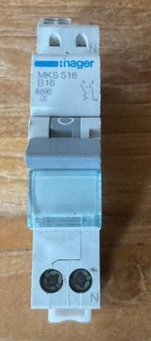 Hager MKS 516 B16 Installatieautomaat, Ophalen of Verzenden