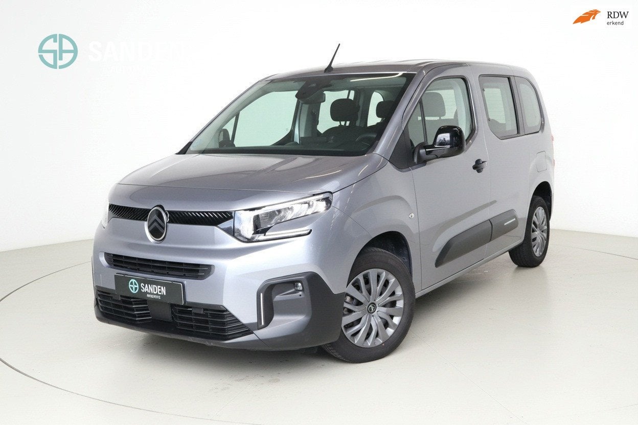 Citroen Ë-Berlingo Plus 50 kWh|Automaat|Led|Applecarplay|Pa, Auto's, Dealer onderhouden, Gebruikt, Zwart, Parkeersensor