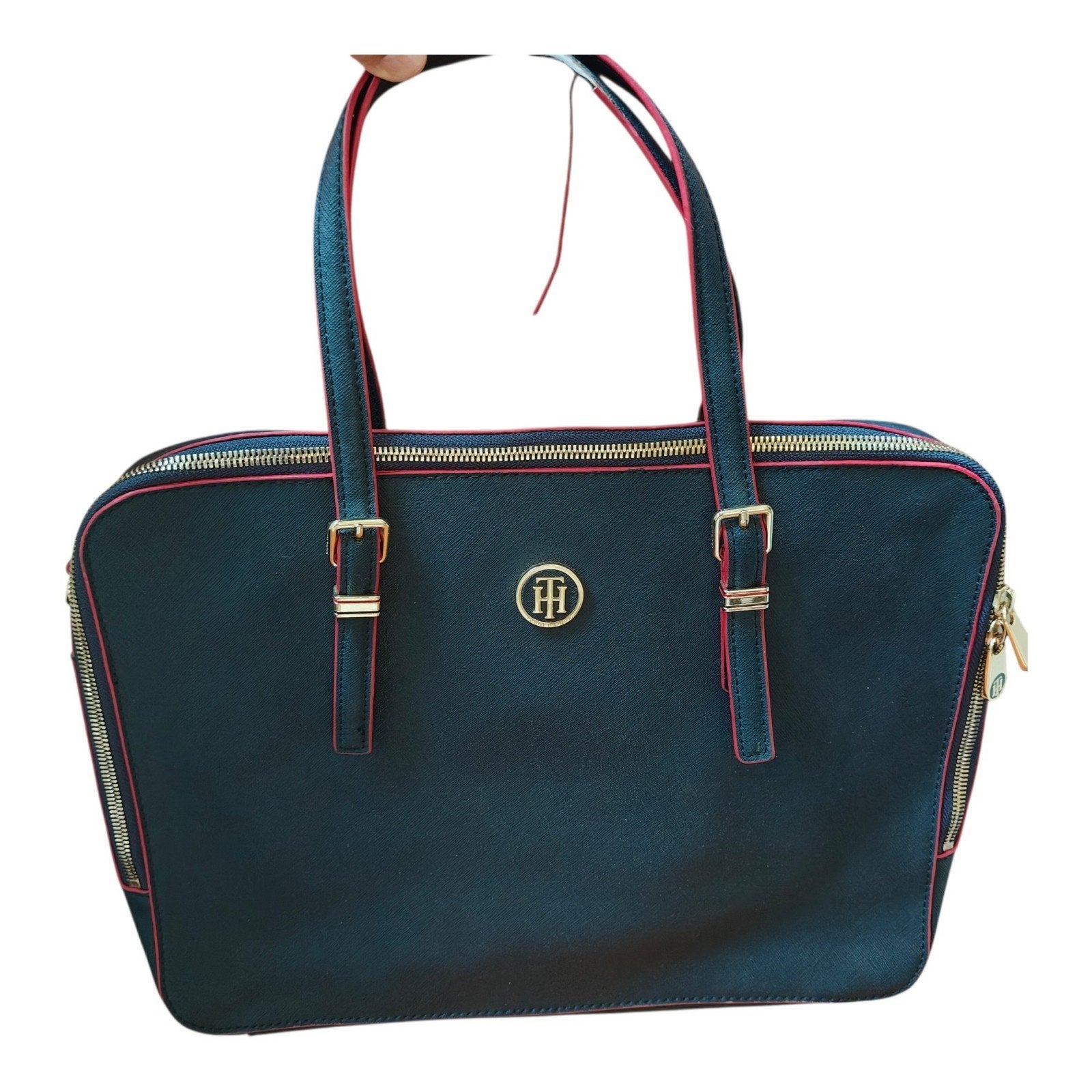 Tommy Hilfiger Laptoptas/Handtas- Donkerblauw 37x27x5cm, Ophalen of Verzenden, Gebruikt, Blauw, Handtas