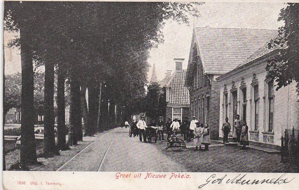 702-102-027 Groet Uit Nieuwe Pekela, Verzamelen, Ansichtkaarten | Nederland, Groningen, Voor 1920, Verzenden