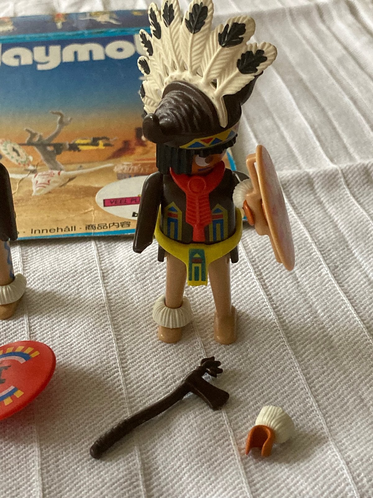 Indiaans oorlogsfeest van playmobil 3742, Gebruikt, Complete set, Overige typen, Ophalen of Verzenden