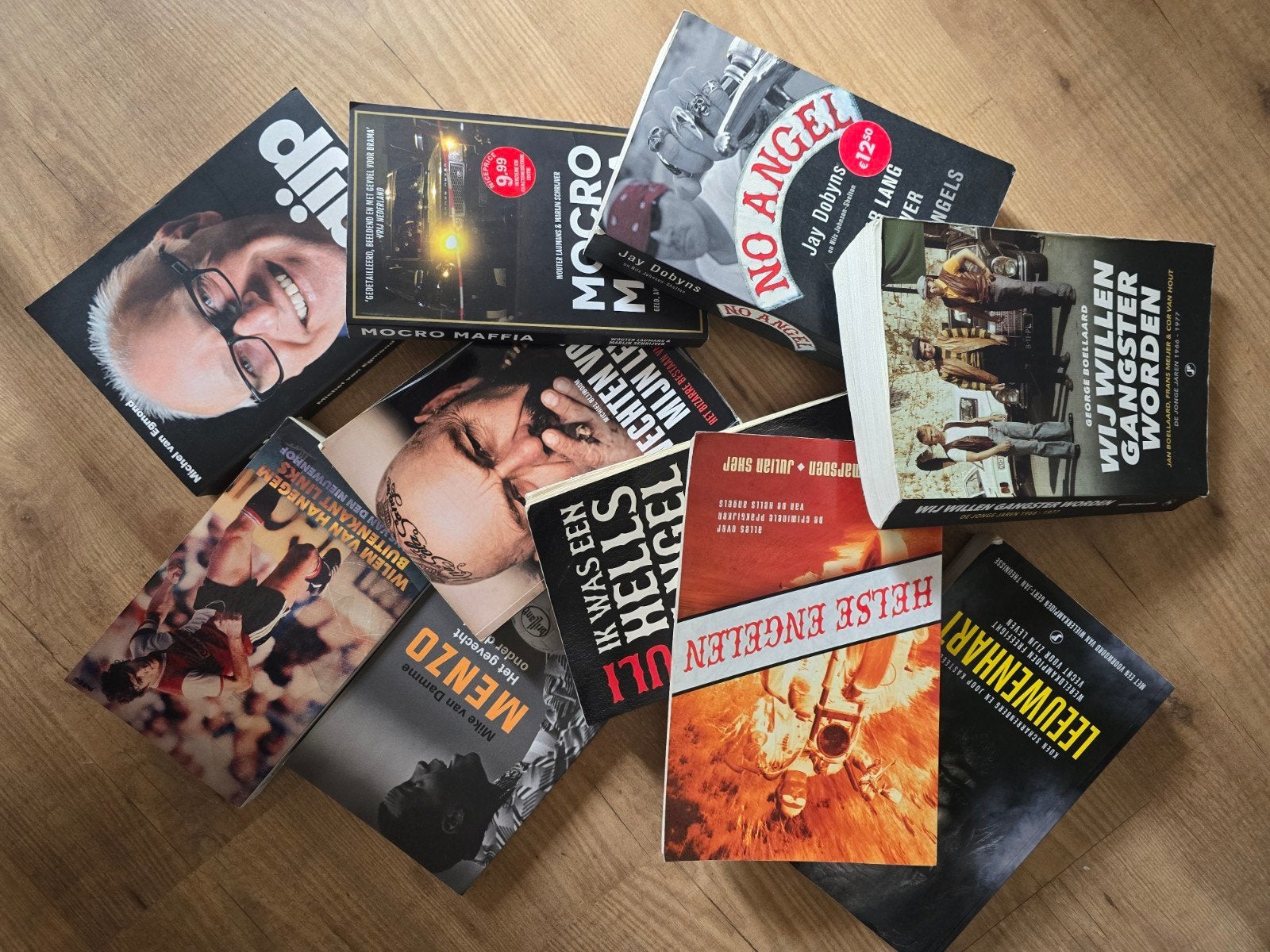 Diverse boeken over misdaad en motorbendes, Ophalen of Verzenden, Gelezen