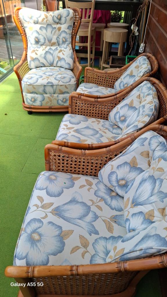 Mooi rotan tuin of serre set.Set van 6, Ophalen