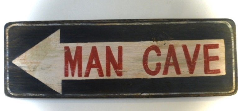 Handgeschilderd mancave bord / decor / jongenskamer / stoer, Industrieel, 40 cm, Hout, Meerkleurig