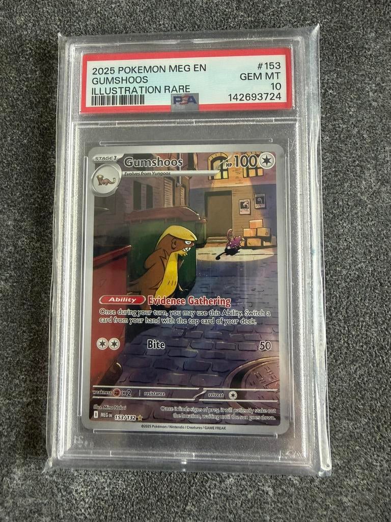 Gumshoos 153/132 Pokémon Mega Evolutions Graded PSA 10, Ophalen of Verzenden, Zo goed als nieuw