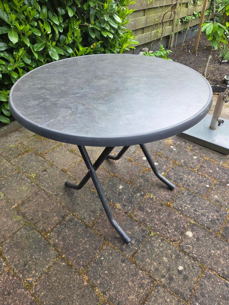 Tafel geschikt voor binnen en buiten, Tuin en Terras, Tuintafels, Ophalen, Rond, Kunststof