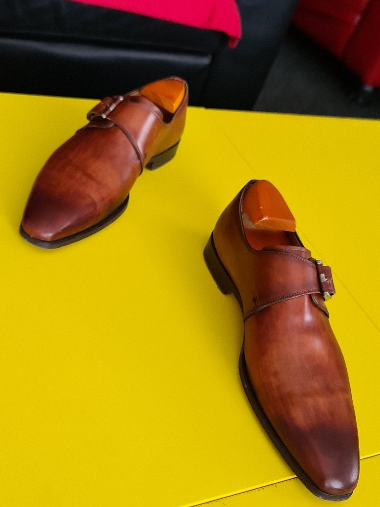 Magnanni schoenen met gesp en Cognac kleur maat 40, Bruin, Ophalen of Verzenden, Magnanni, Gespschoenen