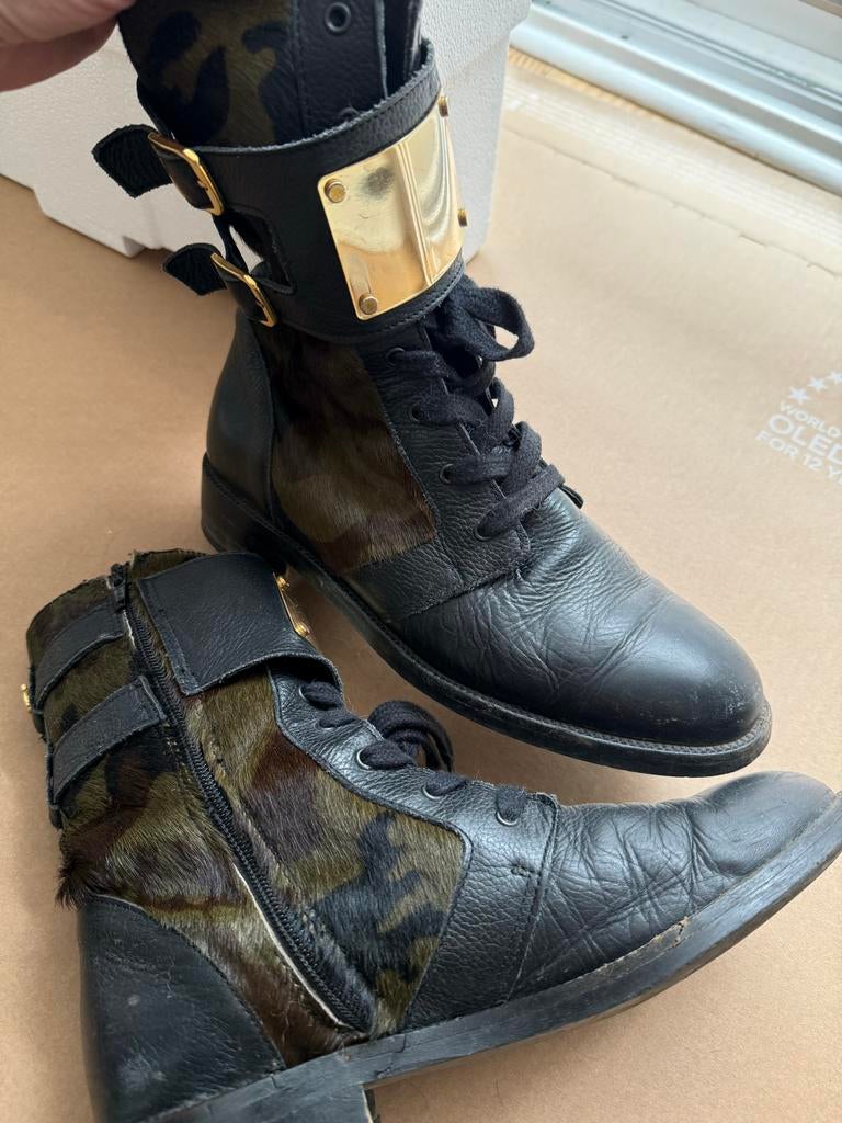 Stoere Supertrash laarsjes met camouflageprint, Ophalen of Verzenden, Gedragen, Overige kleuren, Lage of Enkellaarzen