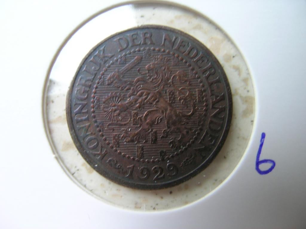 2,5 Cent 1929 (nr 6), Ophalen of Verzenden, Koningin Wilhelmina, Overige waardes, Losse munt