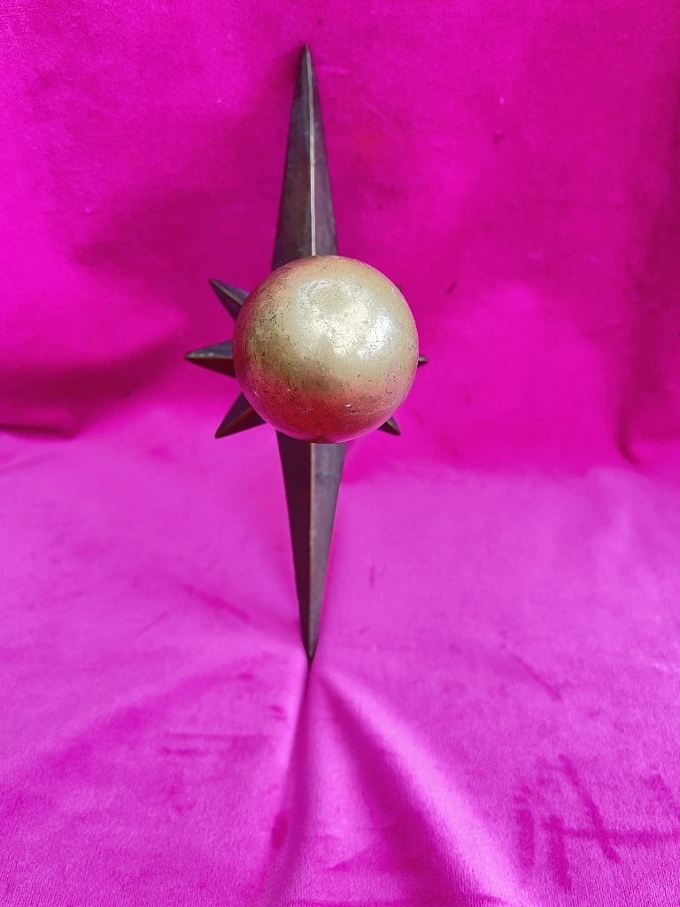 Antieke messing voordeur knop, voordeurknop, deur, Ophalen of Verzenden