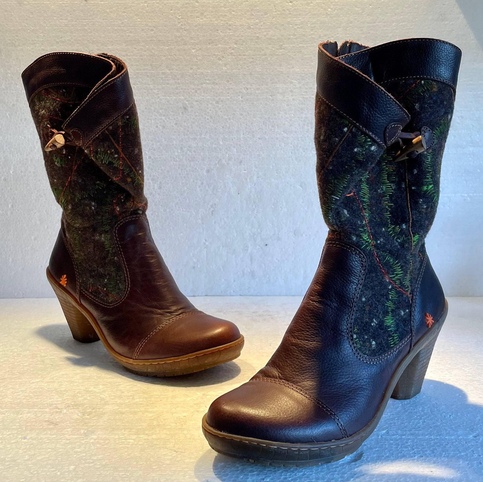 Art design exclusief bohemian laarzen borduur afwerking 40, Kleding | Dames, Schoenen, Bruin, Lage of Enkellaarzen, Ophalen of Verzenden
