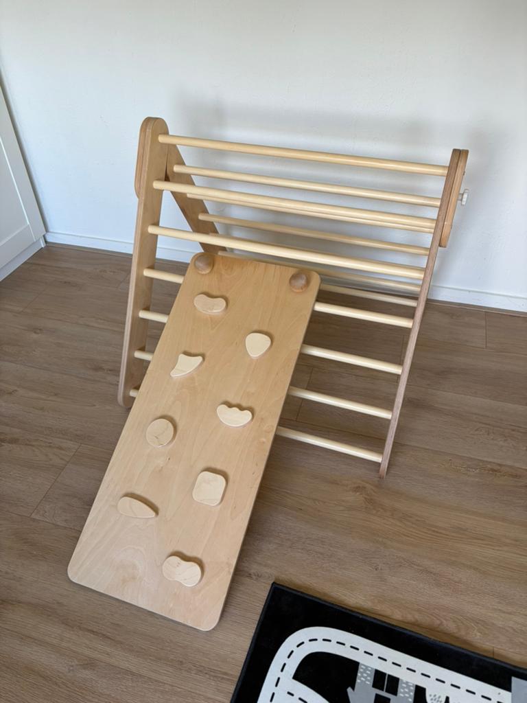 Montessori klimdriehoek - inklapbaar met glijbaan, Ophalen, Glijbaan