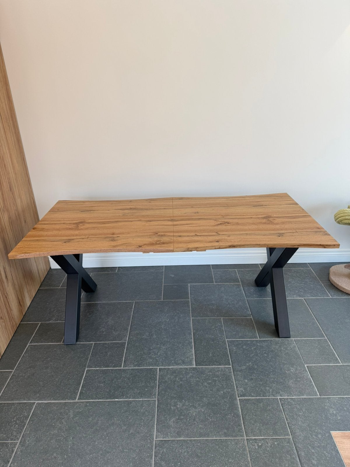 Uitschuifbare eettafel wild eik, Huis en Inrichting, Tafels | Salontafels, 200 cm of meer, 50 tot 100 cm, Zo goed als nieuw, 75 – 100