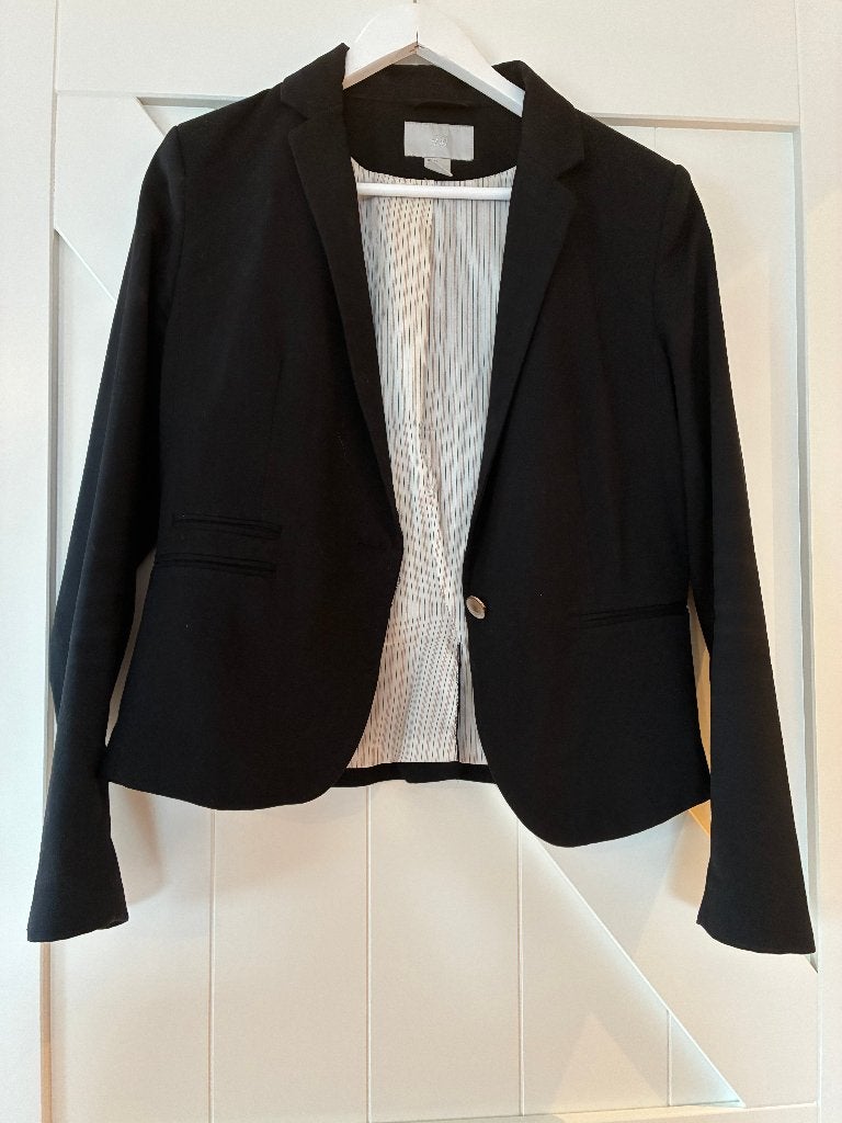 Zwart colbert, H&M, Zwart, Maat 42/44 (L), Ophalen of Verzenden