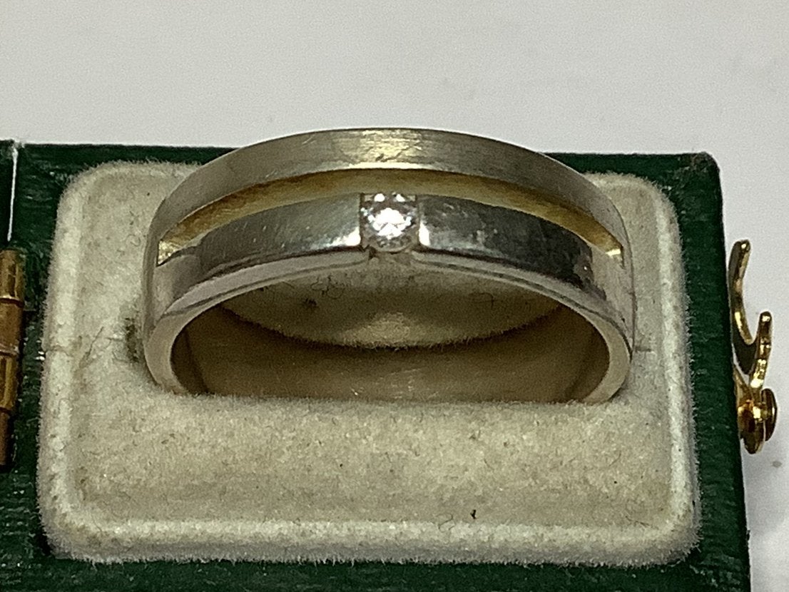 MASSIEVE 925 ZILVER DESIGN RING MET WITTE EDELSTEEN, Verzenden, Zilver, Ring, Met edelsteen