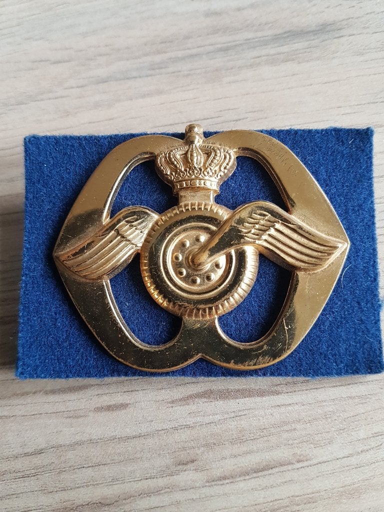 Militair embleem aan- en afvoer troepen, Verzamelen, Ophalen of Verzenden, Landmacht, Nederland, Embleem of Badge