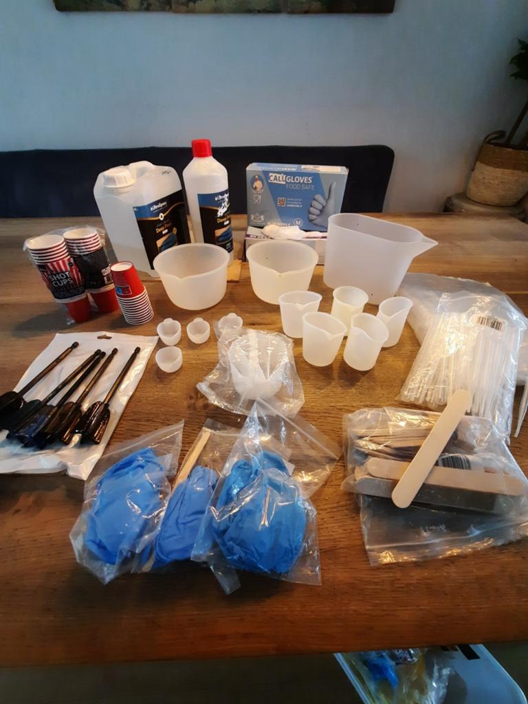 Epoxy giet hars, Complete set, Ophalen