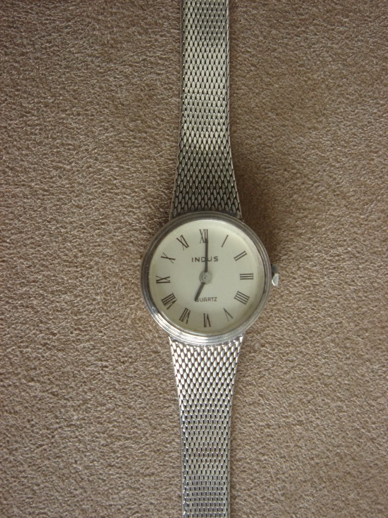 Zilveren (835) Indus Quartz horloge  , Overige merken, Gebruikt, Polshorloge, Overige materialen