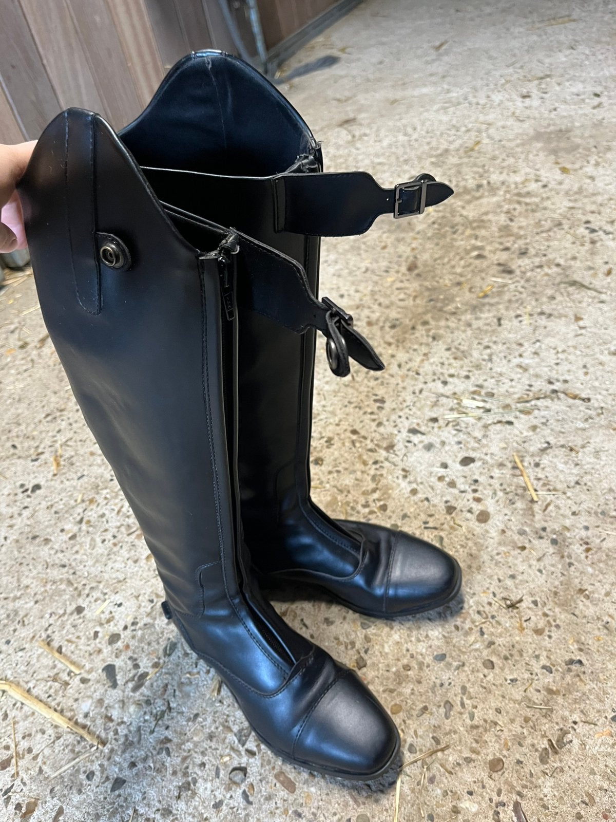 Harrys horse paardrijlaarzen leer zwart 37, Dieren en Toebehoren, Paardrijkleding, Ophalen, Ritssluiting, Zo goed als nieuw, Zwart