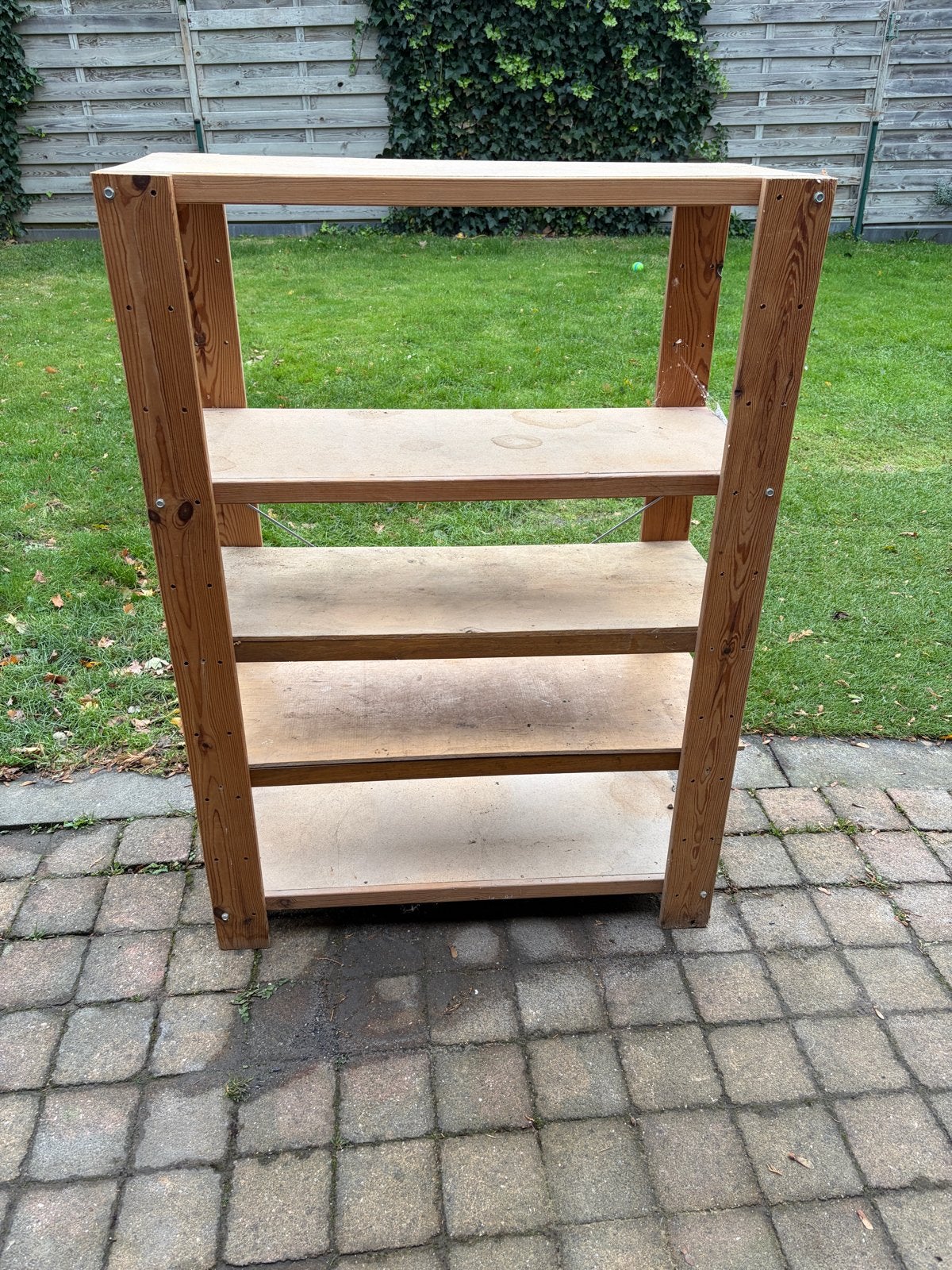 Houten rek met 5 planken, Ophalen, Gebruikt