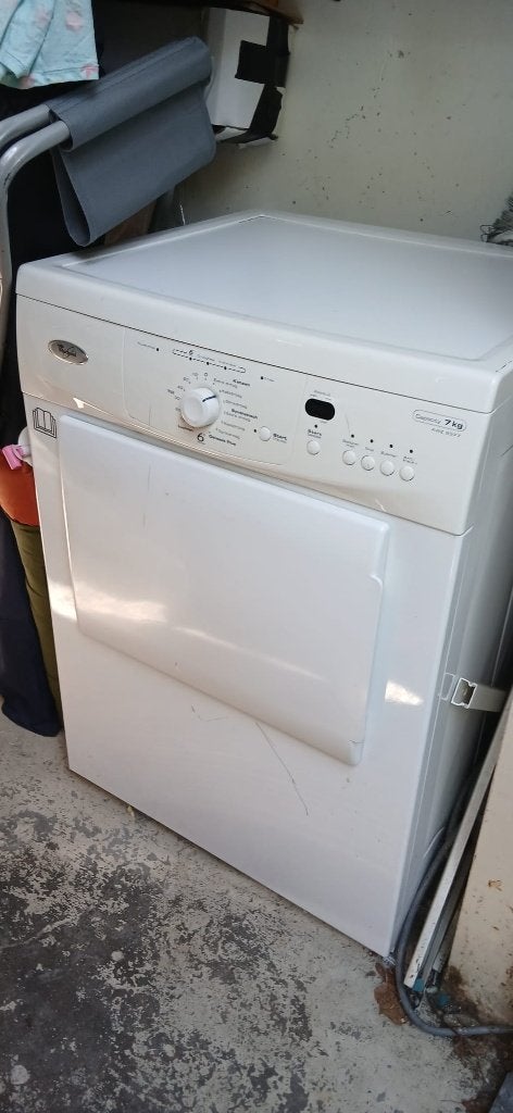 Droger (condens) Whirlpool, Ophalen, 6 tot 8 kg, Gebruikt, Voorlader