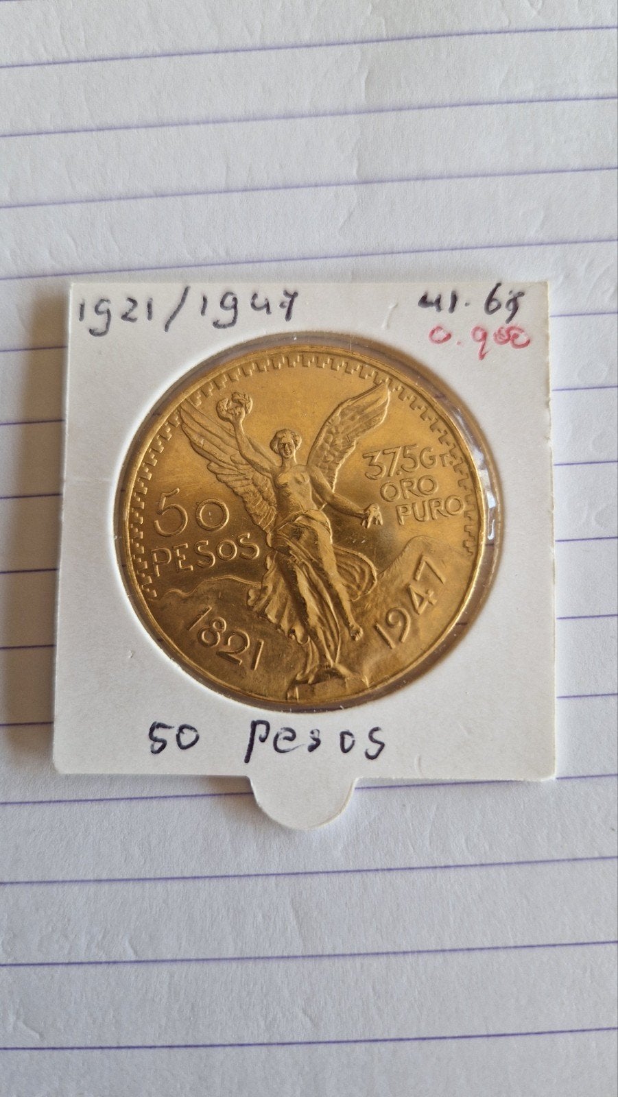 Gouden 50 pesos, Ophalen of Verzenden, Zuid-Amerika, Losse munt, Goud